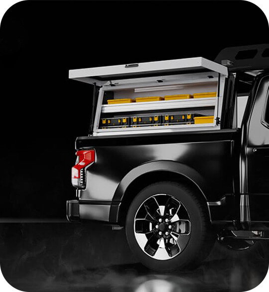 Camion de service mécanique avec un rangement d'outils professionnel